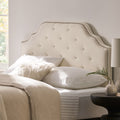 Queen&Full Sized Headboard Queen Ivory Fabric