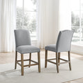 Grayson Counter Chair With Set Of 2 Dark Gray Dark Gray Wood