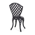 Bono Metal Bistro Set Black Aluminium
