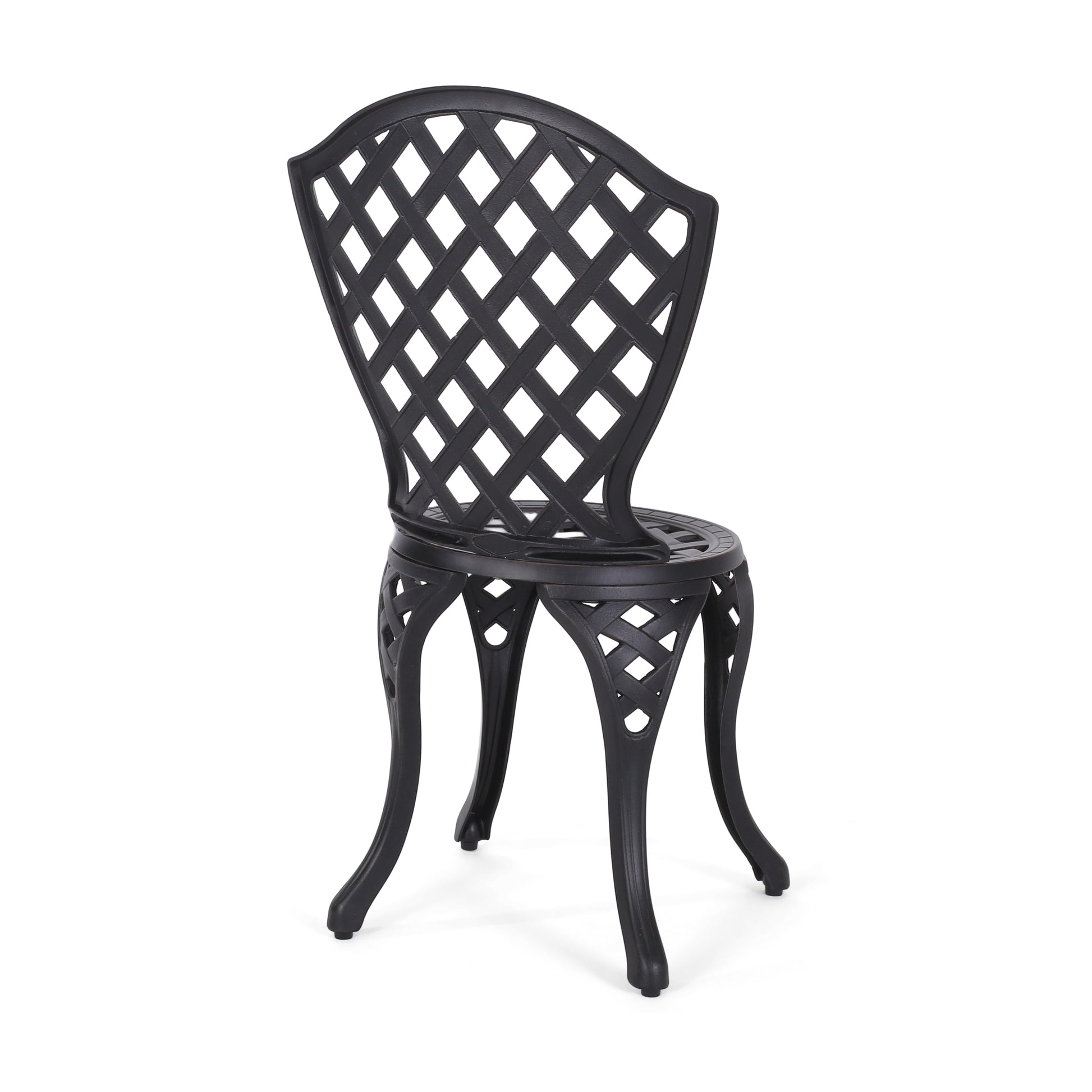 Bono Metal Bistro Set Black Aluminium