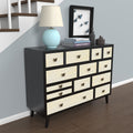 Papillon 13 Drawers Sideboard Black - Black Wood