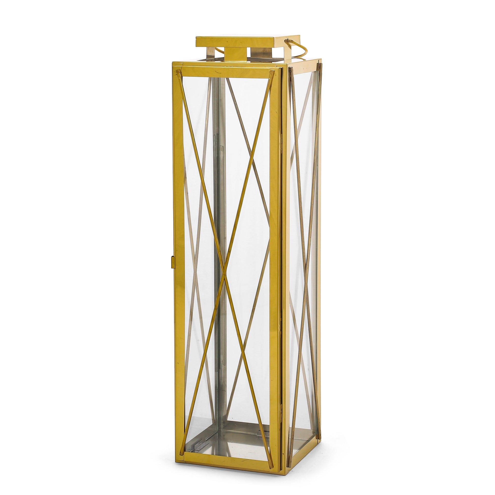 Deborah 22"H Stainless Steel Lantern Gold Stainless Steel