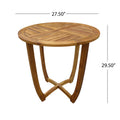 Hermosa 27.5'' Circular Wood Table Teak Acacia Wood