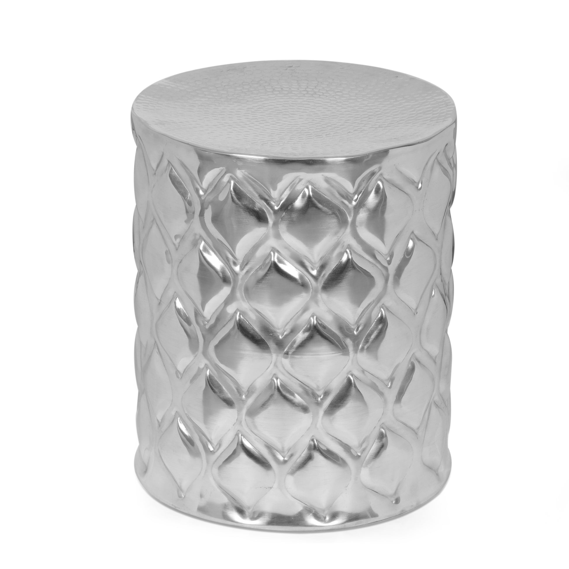 Almond Side Table Silver Aluminium