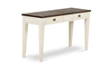 Cayla Sofa Table Dark Oak White Wood