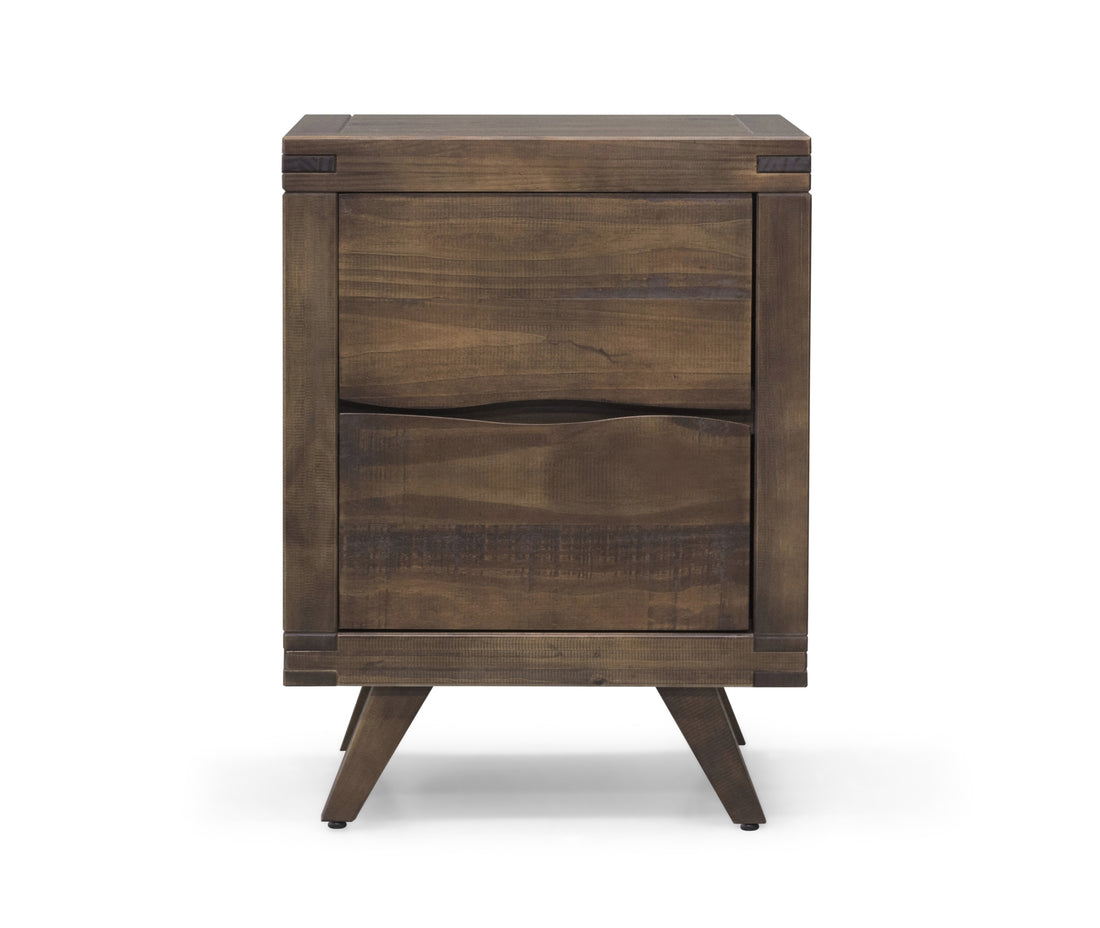 Pasco Nightstand With Glides Dark Brown Dark Brown Wood