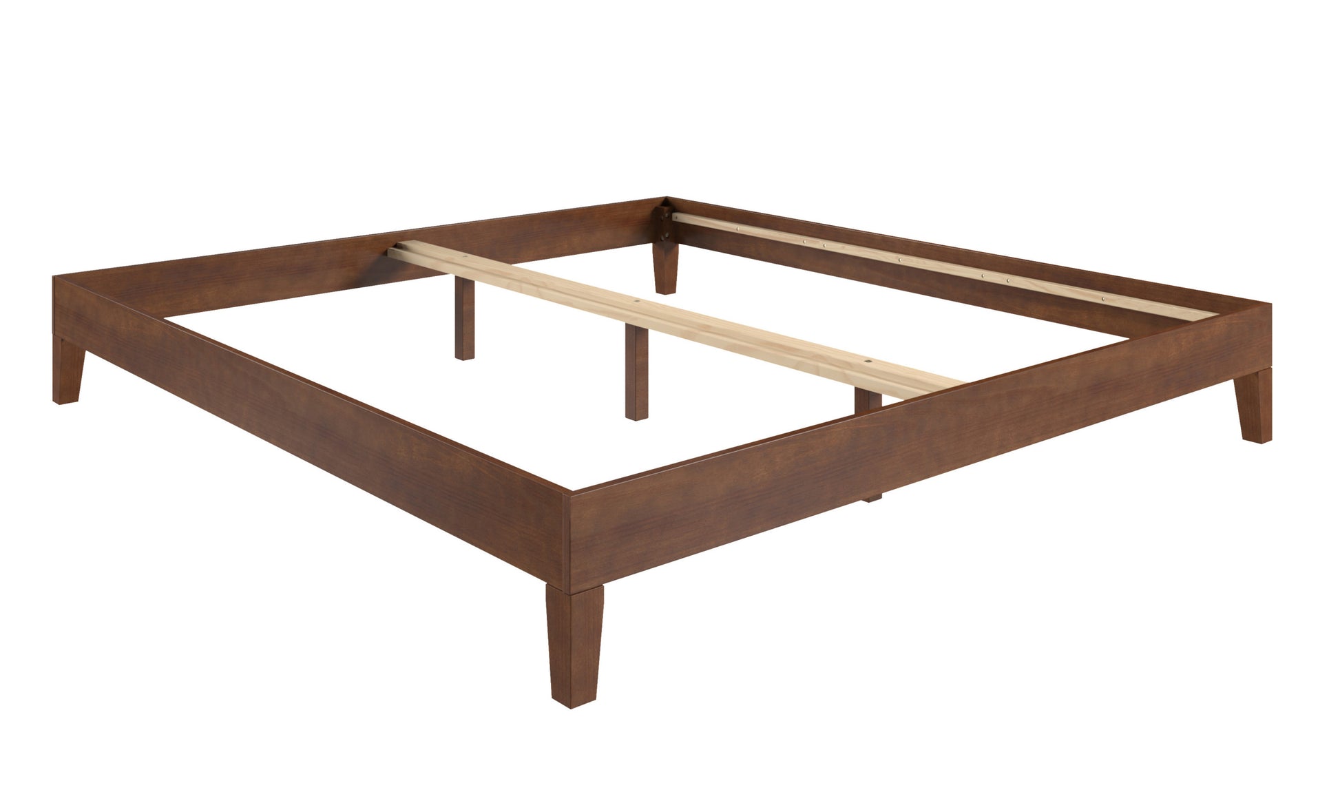 Nix King Platform Bed Brown King Brown Wood