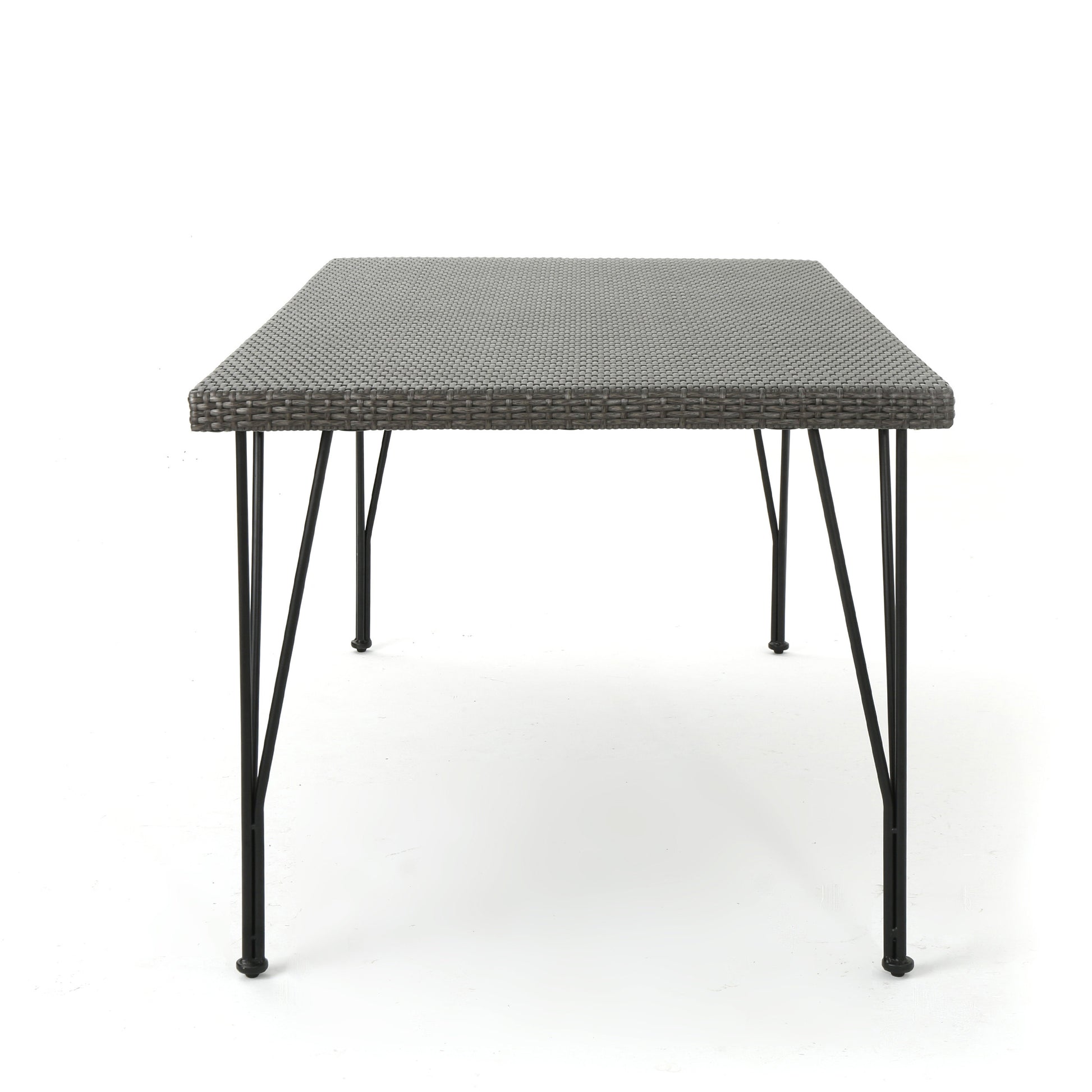 Bedford Rectangular Dining Table Grey Rattan