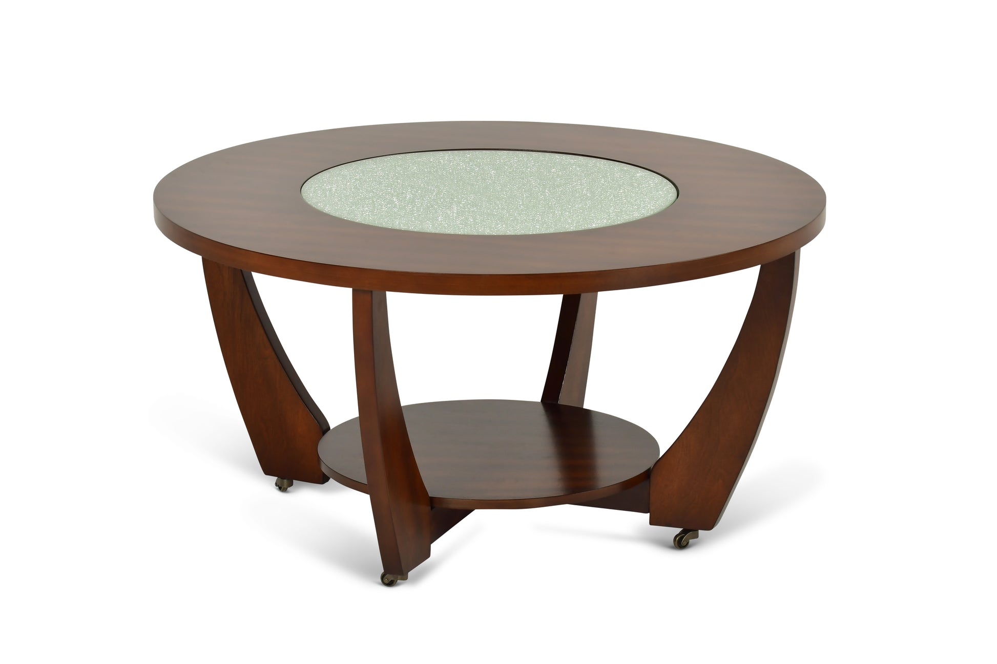 Rafael Cocktail Table With Casters Brown Brown Wood