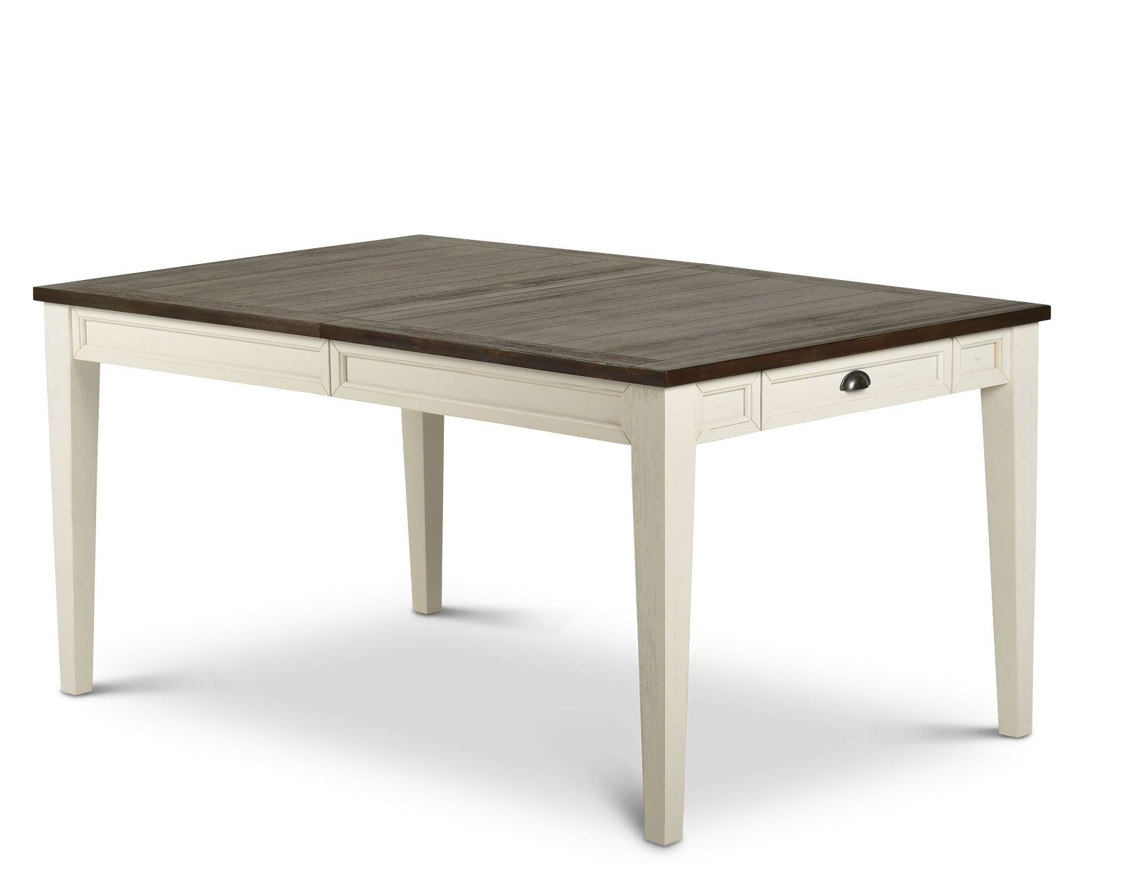 Cayla Table Dark Oak & White White Wood