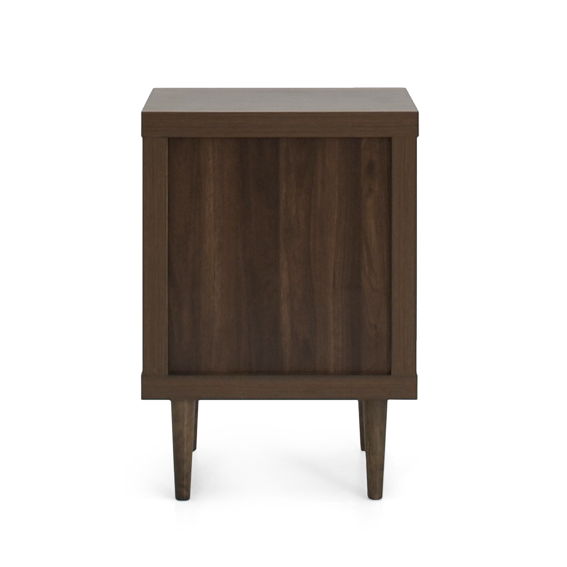 2 Drawer Nightstand Walnut Mdf