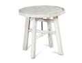 Paisley End Table White White Wood