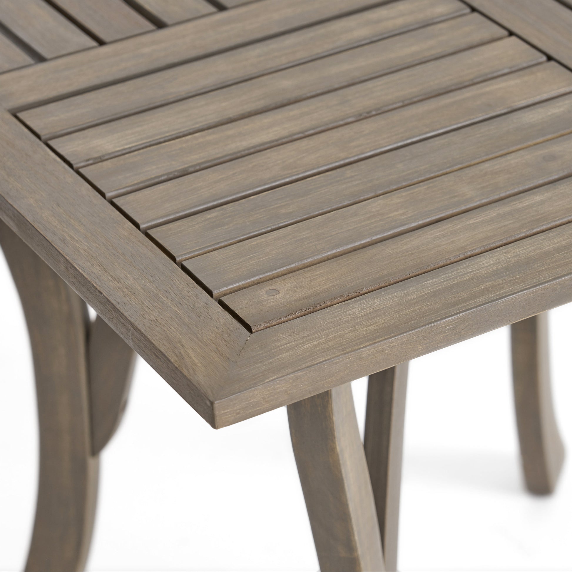 Hermosa 31.5'' Square Wood Table Grey Acacia Wood