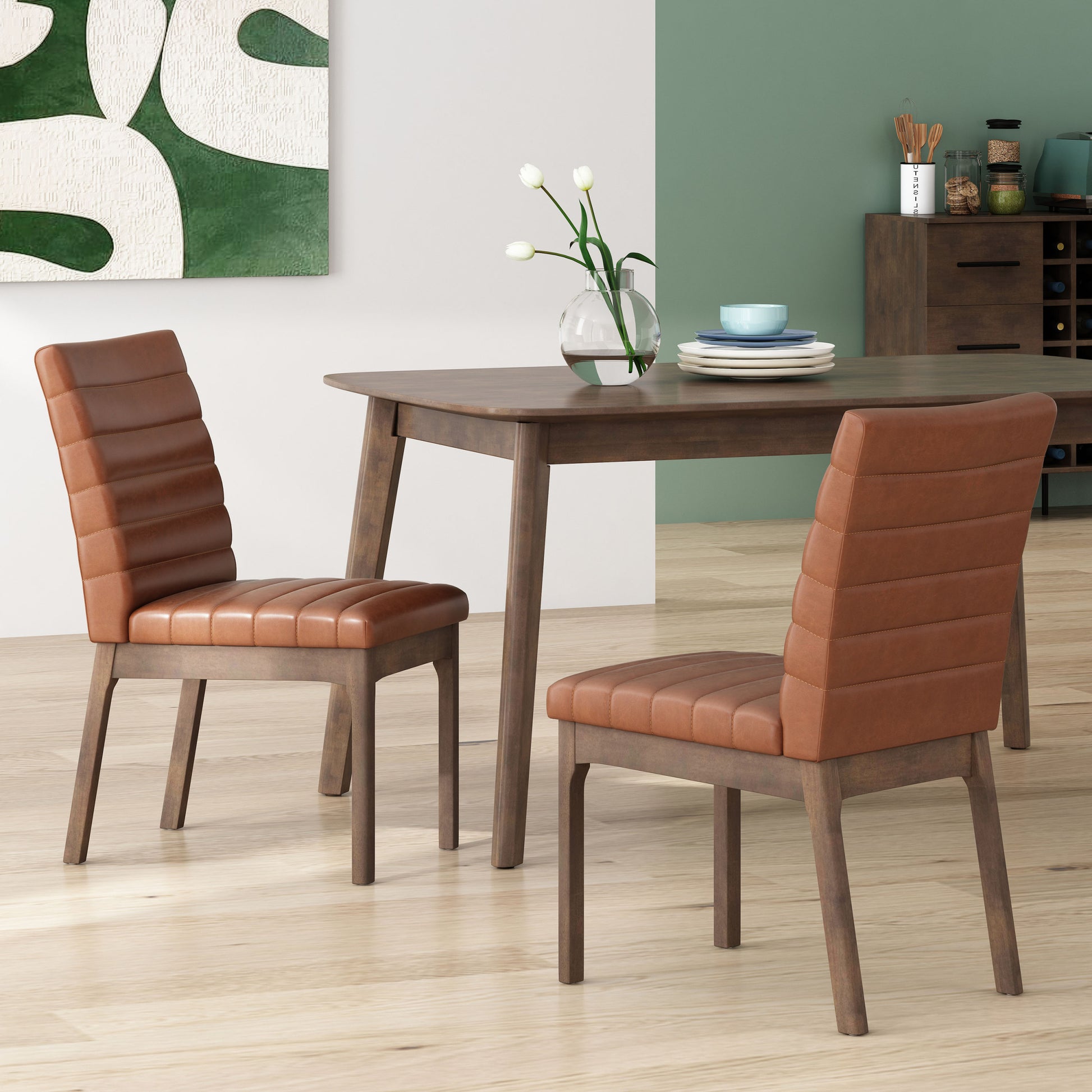 Dining Chair - Light Brown Wood