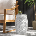 Ruby Side Table - White Iron