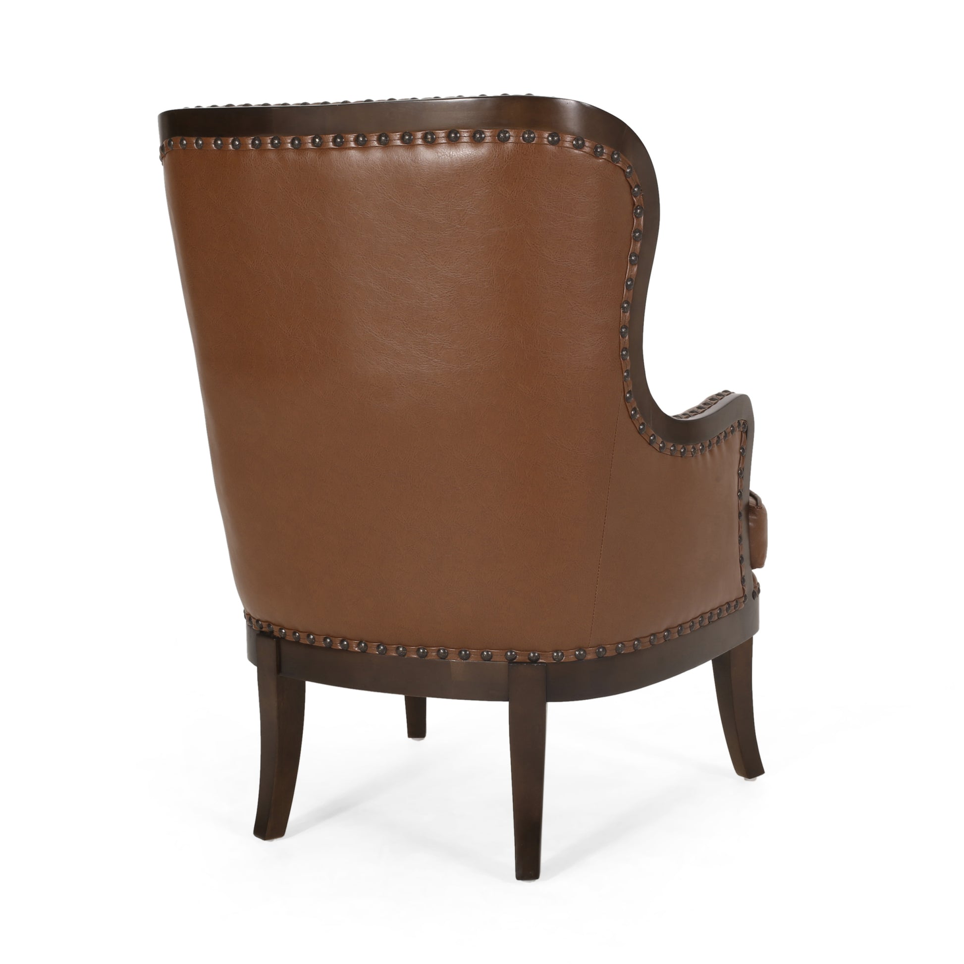 Accent Chair Light Brown Pu