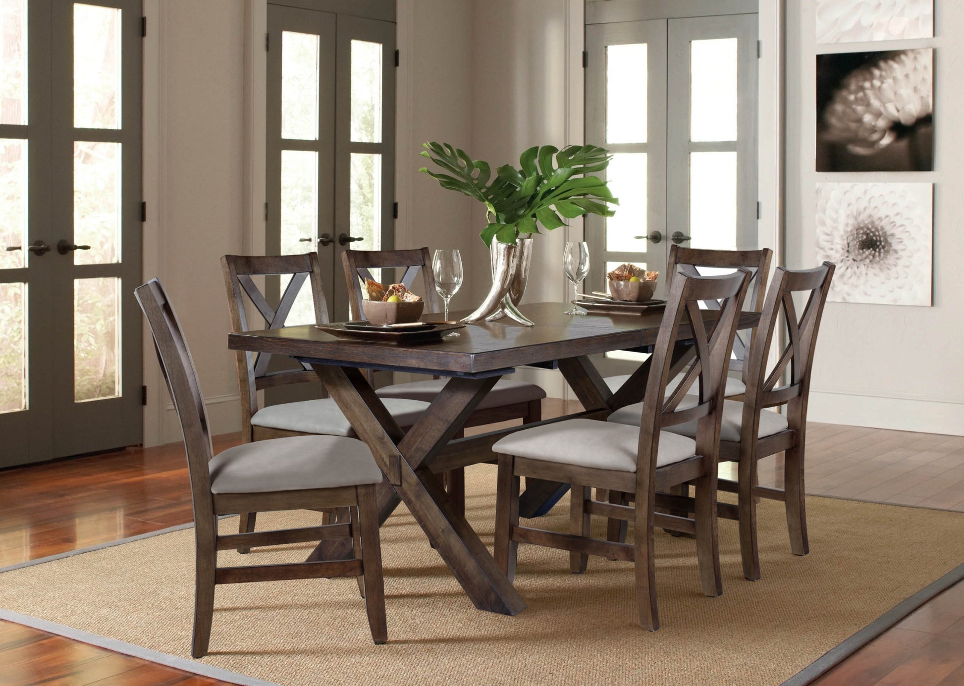 Astoria Trestle Table Dark Brown Dark Brown Wood