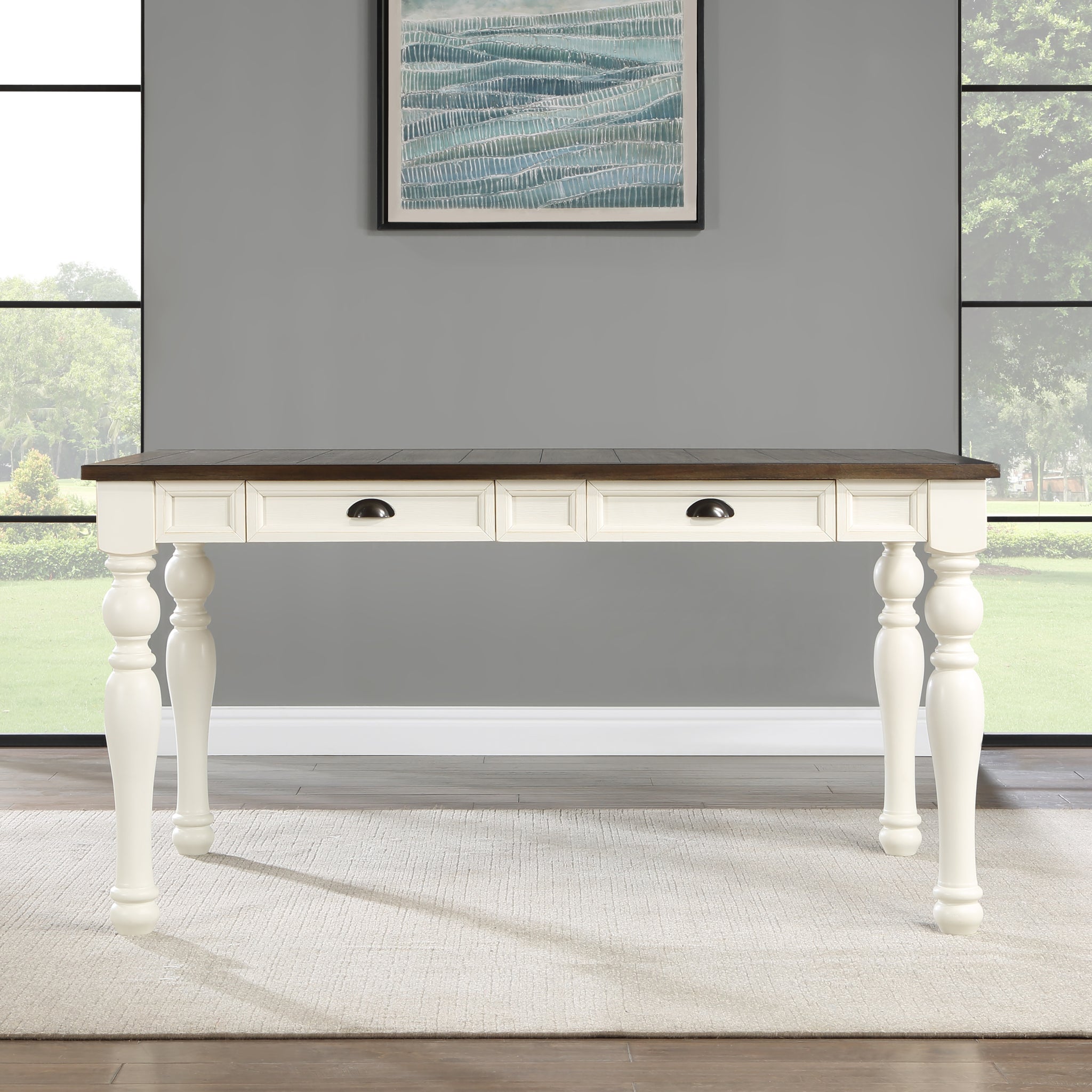 Joanna 4 Drawer Dining Table White White Wood