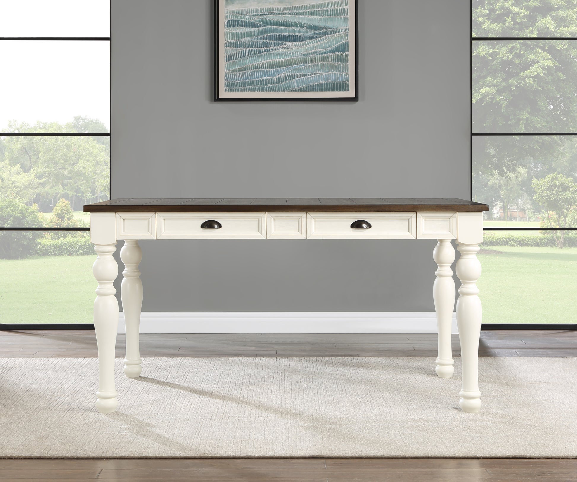 Joanna 4 Drawer Dining Table White White Wood