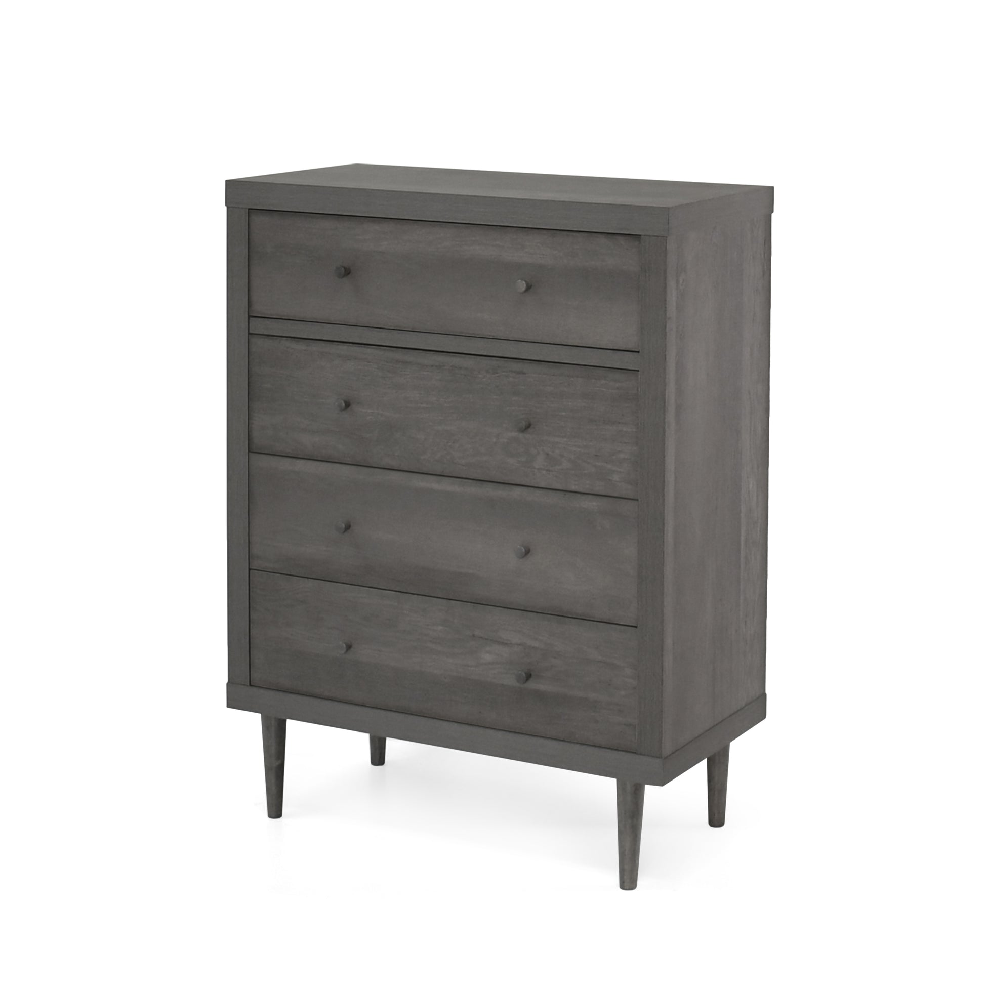 Nordic 4 Drawer Chest Grey Mdf