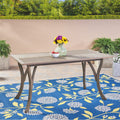 Ectangular Wood Table Grey Acacia Wood