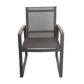 Glasgow Dining Chair Set Of 2 Grey Aluminum