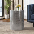 Metal Side Table Silver Iron