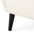 Upholstered Armchair Ivory Fabric