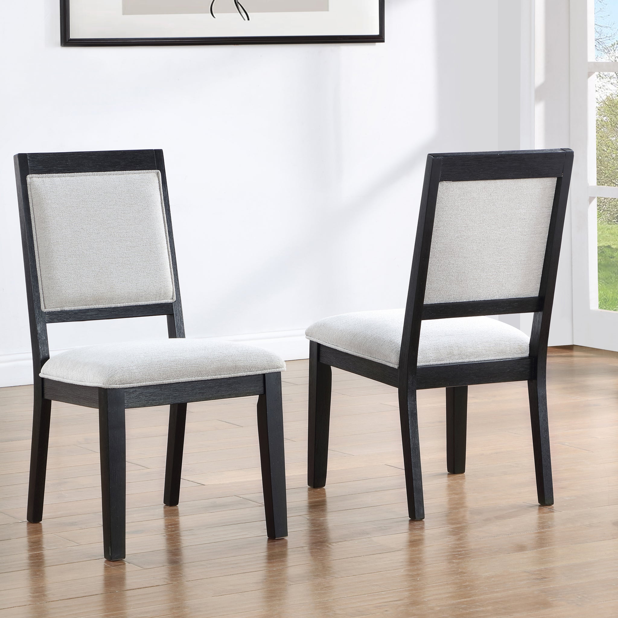 Molly Side Chair Set Of 2 Black Black Wood