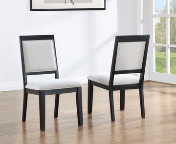 Molly Side Chair Set Of 2 Black Black Wood