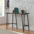Console Table Brown Metal & Wood