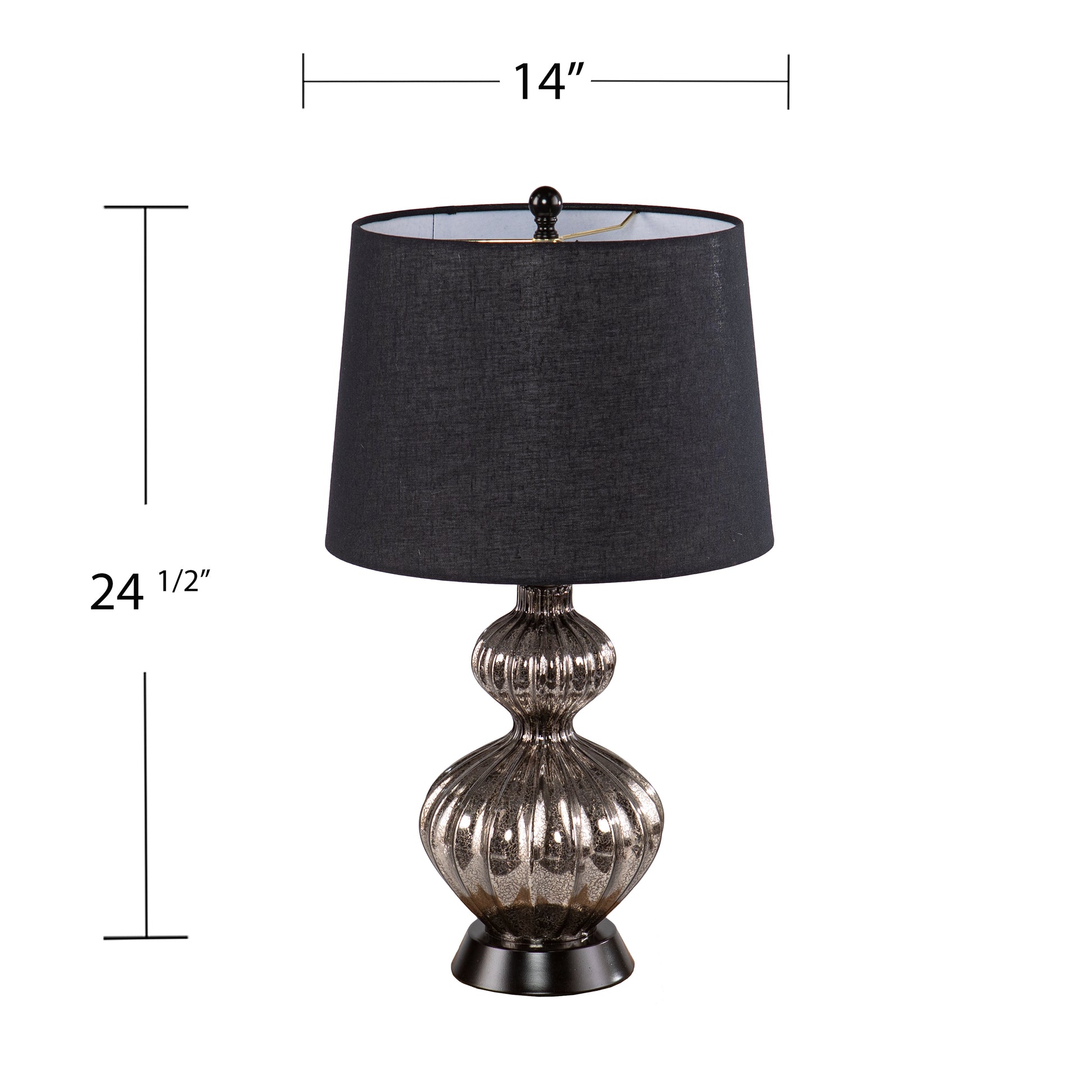 Lyratta Table Lamp Black Glass