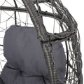 Gianni Teardrop Chair Gray Pe Rattan Iron Waterproof Fabric