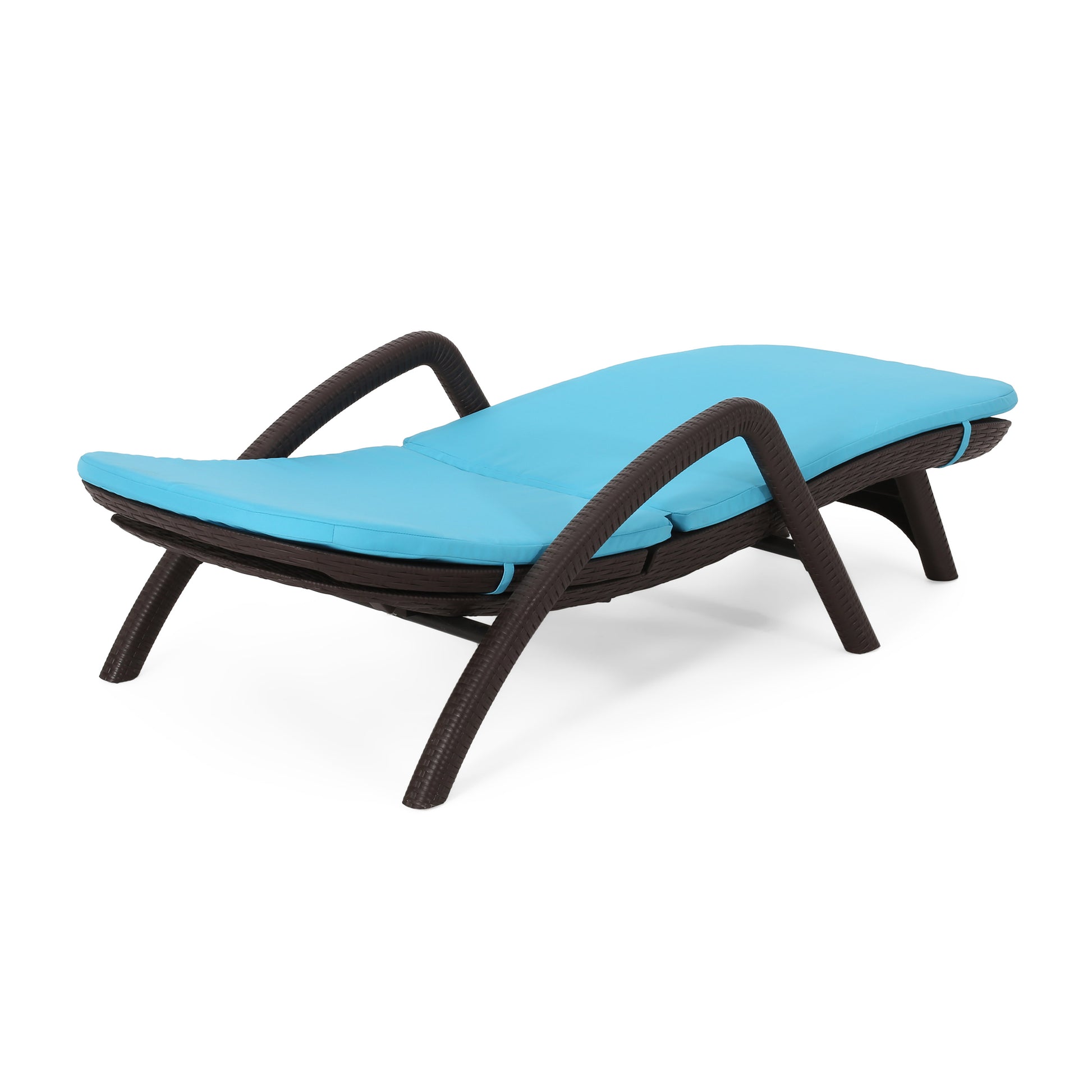 Mikael Chaise Lounge With Cushion Dark Brown Polypropylene