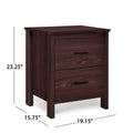 Toolless Assembly Nightstand Wenge Mdf