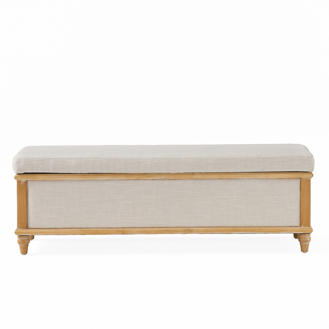 Osgood Storage Ottoman White Fabric