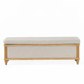 Osgood Storage Ottoman White Fabric