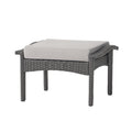 Honolulu Chat Set S 5 Grey Silver Pe Rattan Iron Waterproof Fabric