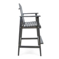 Wood Bar Stool Dark Grey Wood