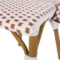 French Bistro Chair Brown White Rattan