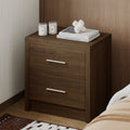 Bologna Bedroom 2 Drawer Nightstand Walnut Mdf