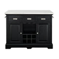 Aspen Kitchen Island Black Black Marble