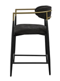 Jaramillo Counter Height Chair Assembled , Black Fabric & Black Finish Dn02716A Black Wood Metal