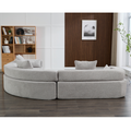 Arrived Oversized Combination Sofa,Curved Sofa,Upholstered 4 Seater Couch For Living Room, Modern Modular 3 Piece Free Combination, Semicircular Modular Sofaboucle, Gray Gray Polyester Primary Living Space Soft Tight Back Modern Square Arms Foam