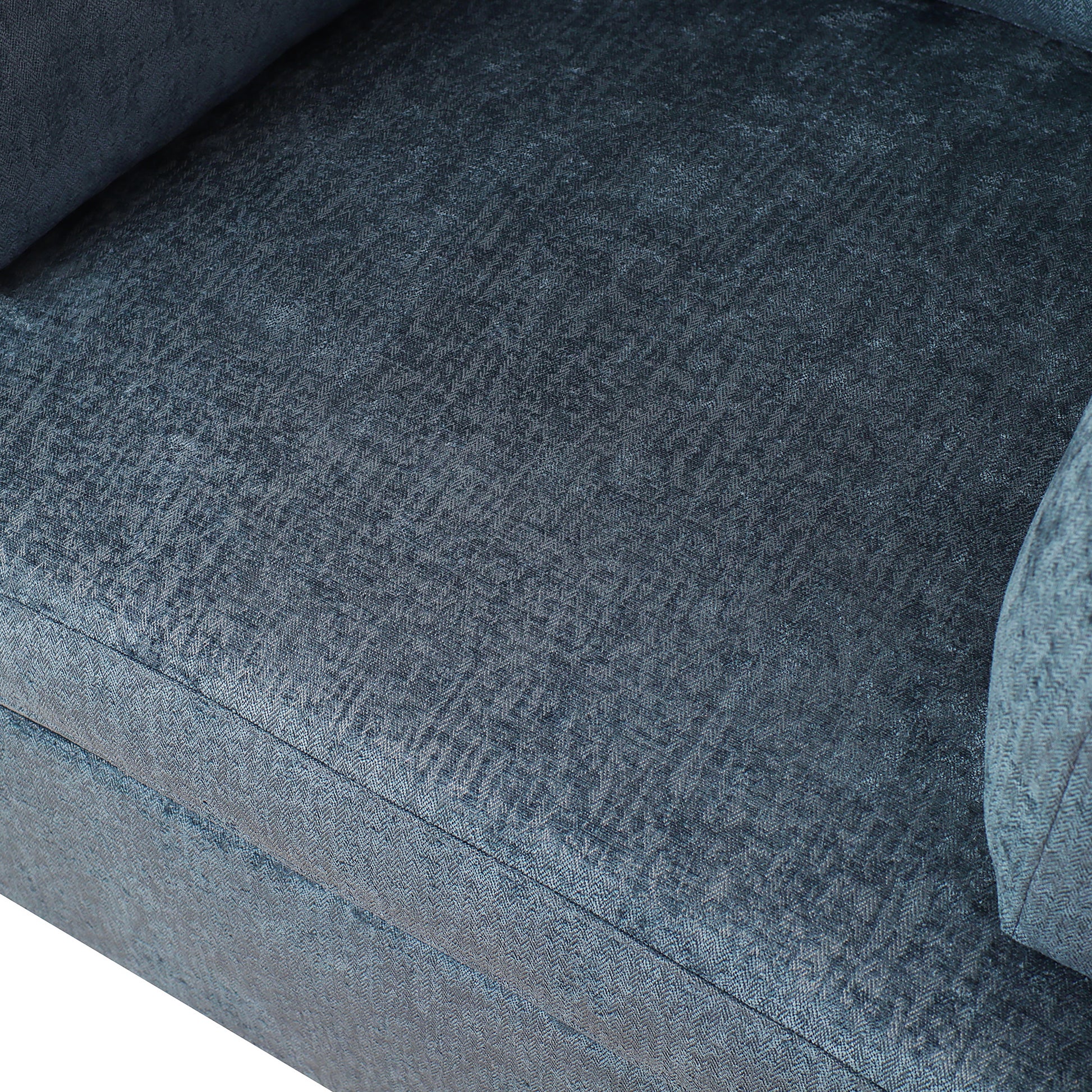 Oversized Accent Chair Comfortable Armrest Cushions, Versatile Neutral Style, Elegant Design, Durable Frame Blue Blue Polyester