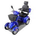 Xl3D4L Electric Mobility Recreational Travel Scooter For Adults,Mobility Scooters For Seniors, 4 Wheel Powered Mobility Scooters Blue Abs Pc Abs Pc