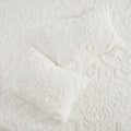 3 Piece Tufted Cotton Chenille Da Comforter Set Off White King Cal King King Off White Cotton