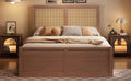 Queen Size Wood Storage Platform Bed With 4 Drawers, Rattan Headboard, Espresso Box Spring Not Required Queen Antique Espresso Wood Bedroom Bed Frame Wood Rattan