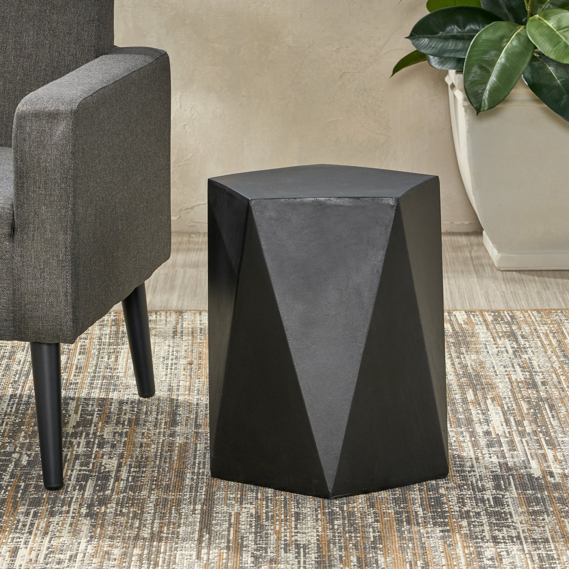 Apollo Side Table Black Magnesium Oxide