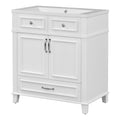 30'' Bathroom Vanity With Resin Sink, Solid Wood Frame Bathroom Storage Cabinet With Soft Closing Doors, Retro Style, White Same As Sw000118Aak White Bathroom Modern Solid Wood Mdf Resin
